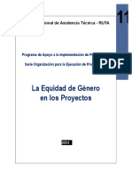 2004 Moreno La Equidad de Genero en Los Proyectos