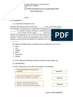 Secuencia Didactica Alimentos y Nutrientes - Actividades de Procesamiento de La Información