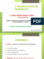 Gestión y planificación del desarrollo