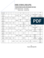 D.A.V.Model School, Durgapur.: Final Date Sheet For Mid Term Examination (Session 2019-2020)