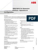 CHP151 - REG216-316 For Generator Protection Solutions - Operation & Configuration