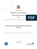 Informe Avance de Las Proyecciones Macroeconomicas y Fiscales