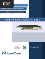 LTRT 10630 Mediant 800b Gateway and e SBC Users Manual Ver 68 PDF