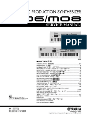 Yamaha Mo6 Mo8 Service Manual Pdf Usb Electrical Connector