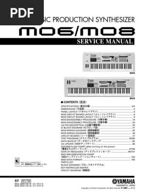 Yamaha Mo6 Mo8 Service Manual Pdf Usb Electrical Connector