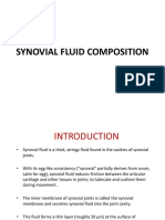 Lecture 4. Synovial Fluid Composition