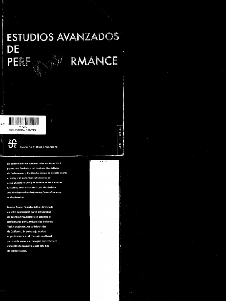 Estudios Avanzados De Performance Pdf Academia Science
