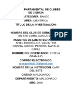 Informe de Investigación - Club de Ciencia - 2019