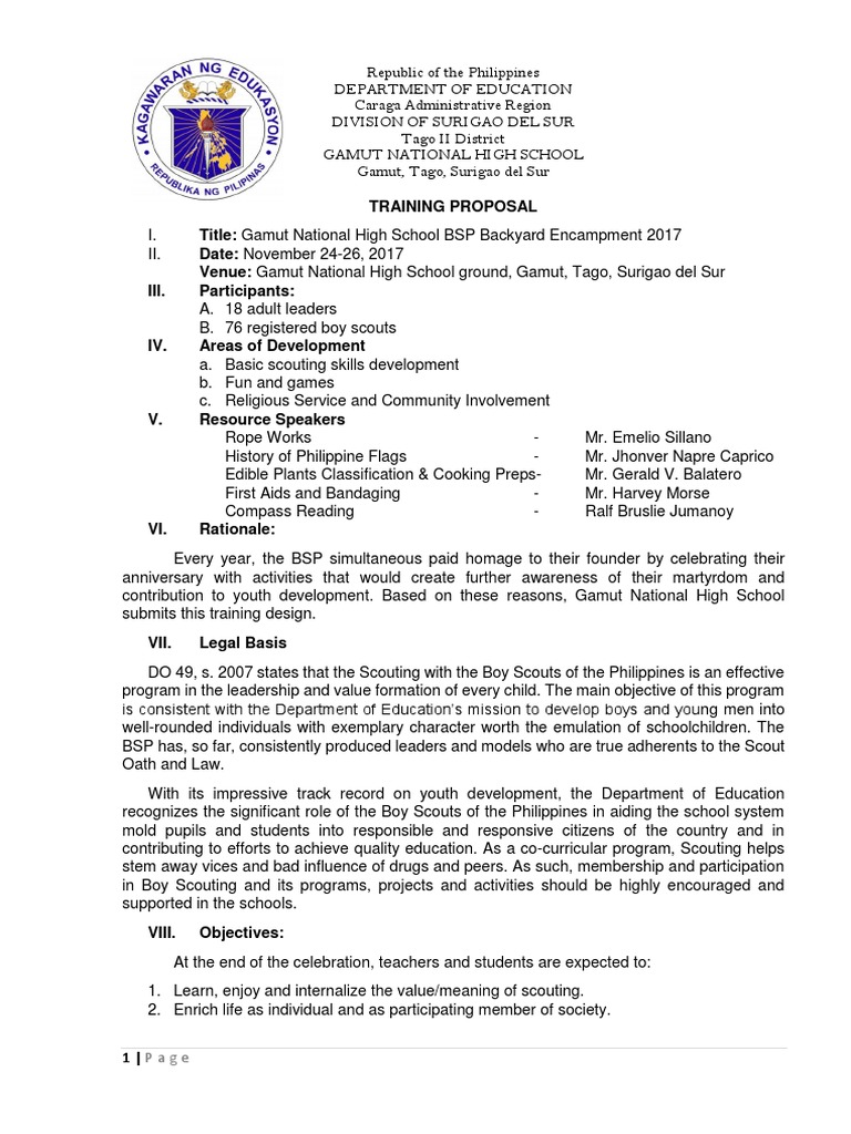 Sound System Project Proposal PDF Scouting