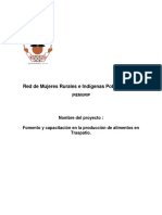 Proyecto Fomento y Capacitacion en La Producción Alimentos de Traspatio