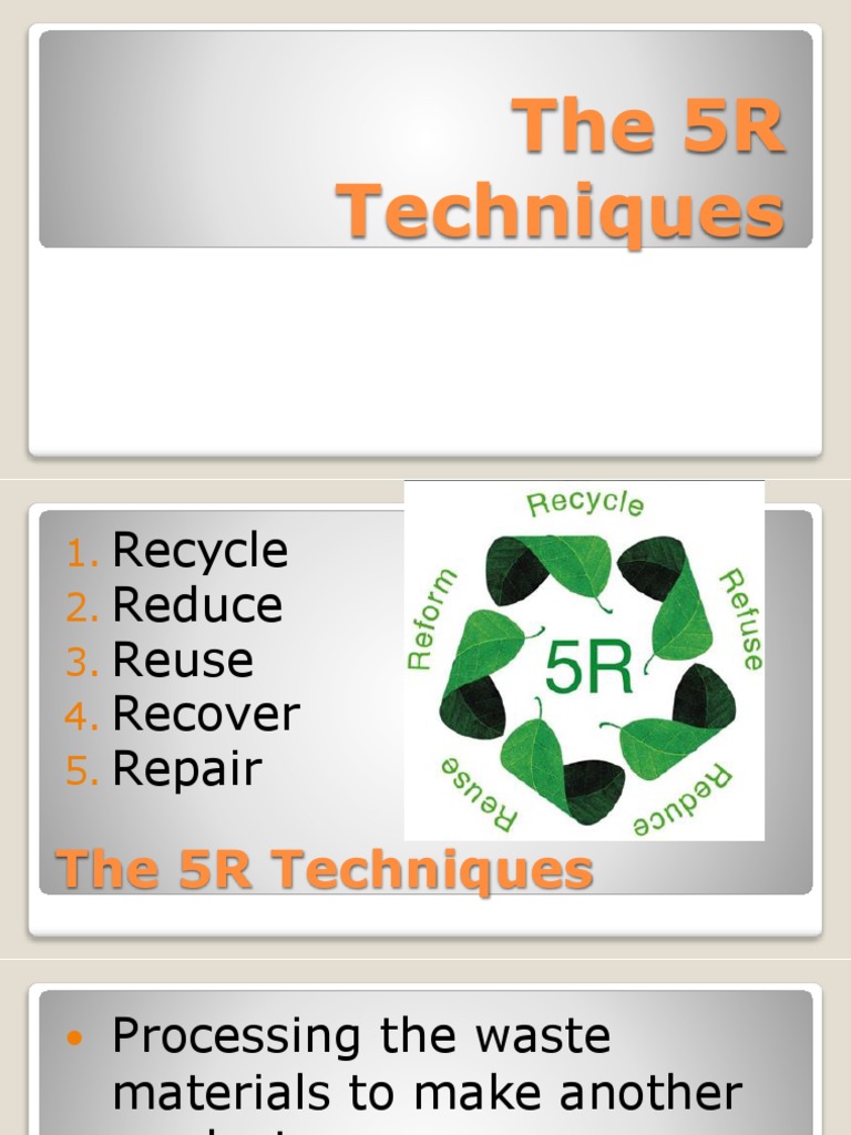 Understanding the 5R Techniques | PDF