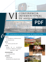 Brochure Vi Conferencia Internacional de Arquitectura1y2
