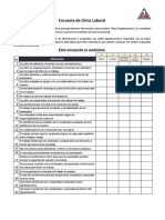 Encusta de Analisis de clima Laboral