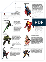 Top 10 Superheroes Reading Comprehension Exercises Writing Creative W - 79489