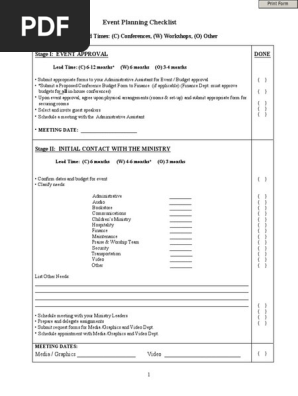 Event Planning Checklist