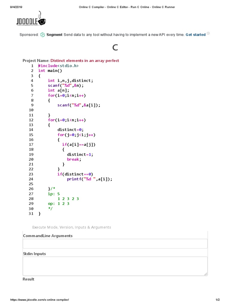 #Include: Distinct Elements in An Array Perfect | PDF