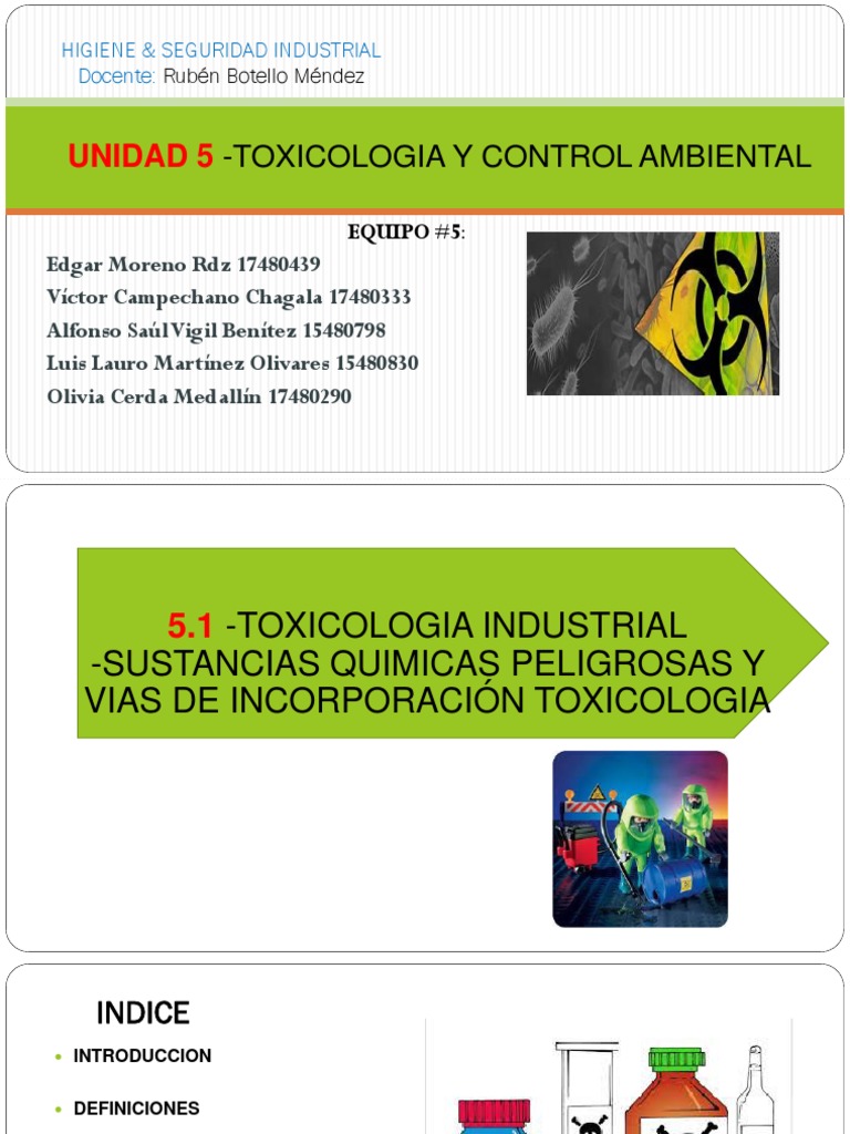 5.1 Toxicologia Industrial | PDF | Toxicología | Toxicidad