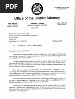 Special Prosecutor's Letter To Peter Rauch's Parole Board