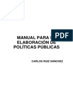 Elaboración políticas públicas