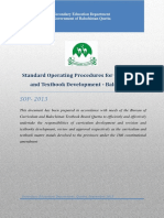 Standard Operating Procedures For Curriculum and Textbook Development - Balochistan