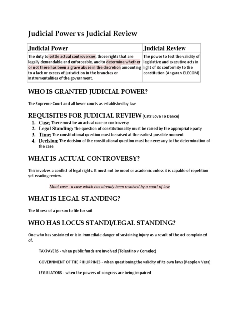 Judicial Review PDF Standing (Law) Case Or Controversy Clause