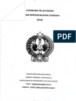 Standar Pelayanan BKD DIY Tahun 2018 PDF