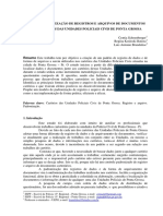 Padronização de Registros e Arquivos de Documentos Nos Cartórios Das Unidades Policiais Civis de Ponta Grossa
