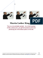 Martin Luther King, JR.: This Is A Non-Printable Sample. As A Gold Member Photocopy All of The Lesson Plans On The Site