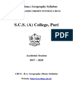 S.C.S. (A) College, Puri: B.A. (Hons.) Geography Syllabus