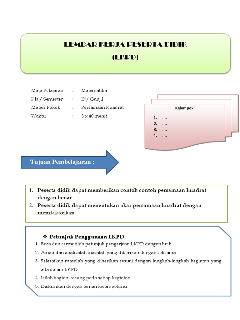 LKPD 1 | PDF