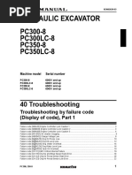 PC350-8 Troubleshooting by Failure Code