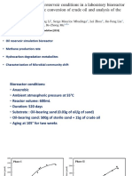 Oil Reservoir Simulation Bioreactor - Methane Production Rate - Hydrocarbon Degradation Metabolites - Characterization of Microbial Community Shift