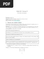 Math 415 - Lecture 9: 1 Inverse of A Matrix (CNTD.)