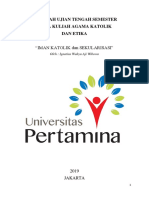 Makalah Agama Katolik Dan Etika - Ignatius Wahyu Aji Wibowo - Pe I - 2016 - 101316086