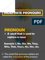 Indefinite Pronouns