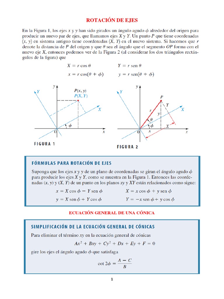 9 - Rotación de Ejes | PDF
