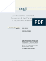 A Sustainable Platform Economy and The Future of Corporate Governance