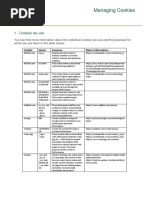 Managing Cookies