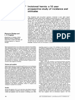 Late-Appearing Incisional Hernias Studied Over 10 Years