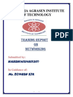 Maharaja Agrasen Institute of Technology: TRANING Report On Networking