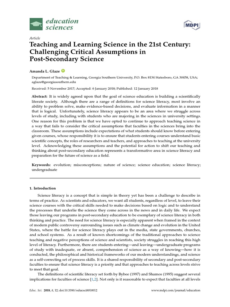Education 08 00012 PDF | PDF | Science | Scientific Method