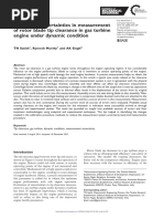 Analysis of Uncertainties in Measurement of Rotor Blade Tip Clearance in Gas Turbine Engine Under Dynamic Condition