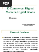 E-Commerce: Digital Markets, Digital Goods