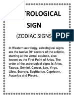 Astrological Sign: (Zodiac Signs)