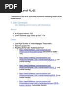 Domain Level Audit: 1. Site Command