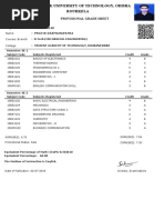 Provisional Grade Sheet: 1501289048 Pratik Dasmahapatra