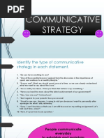 Rocelyn Report - Commuinicative Strategy