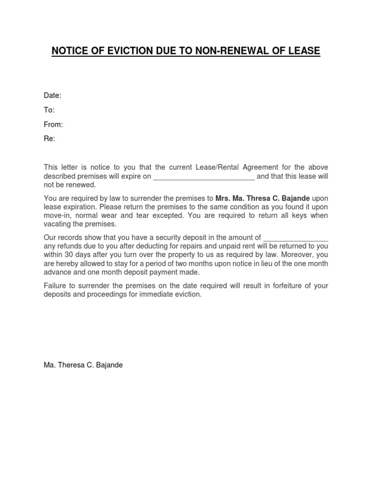 Notice of Eviction PDF