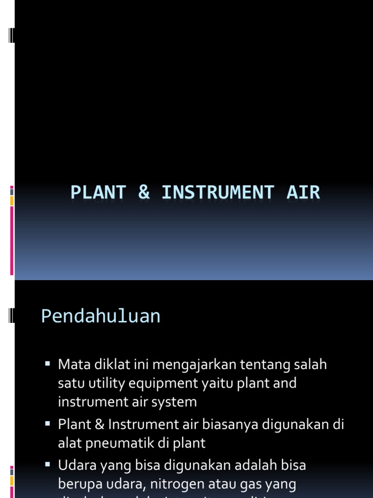 Sistem Udara Plant dan Instrument | PDF | Griya & Taman | Komputer