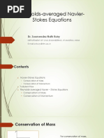 Reynolds-Averaged Navier-Stokes Equations: Dr. Soumendra Nath Kuiry